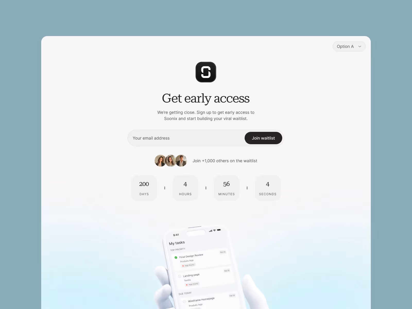 Soonix — Launch & Coming Soon